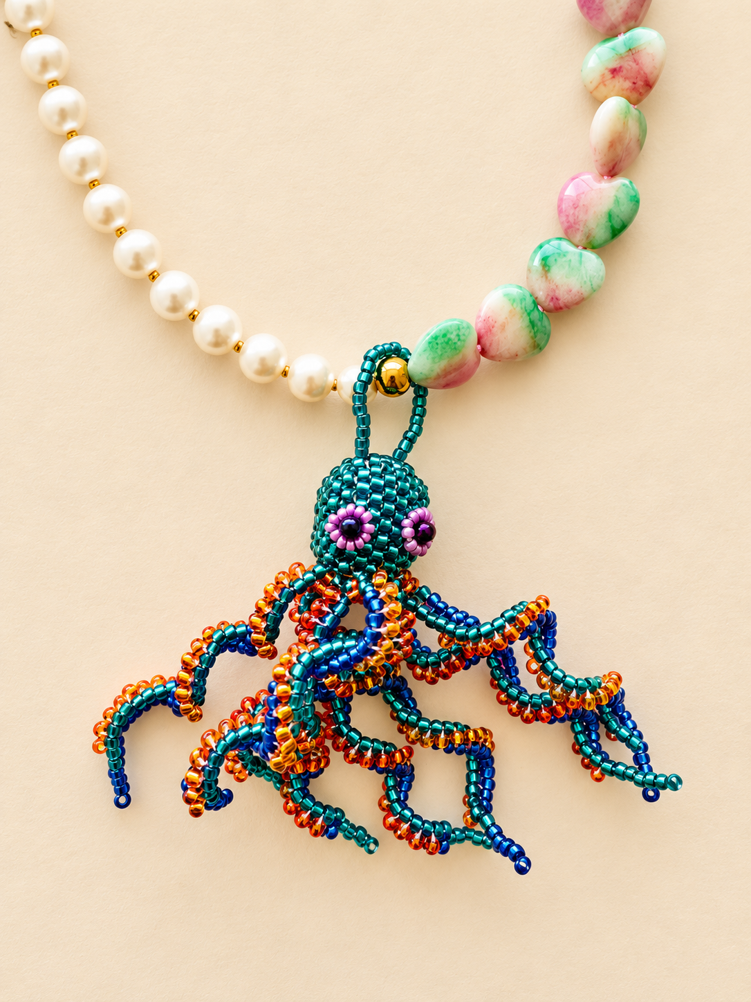 COLLAR PULPO MAREA AZUL