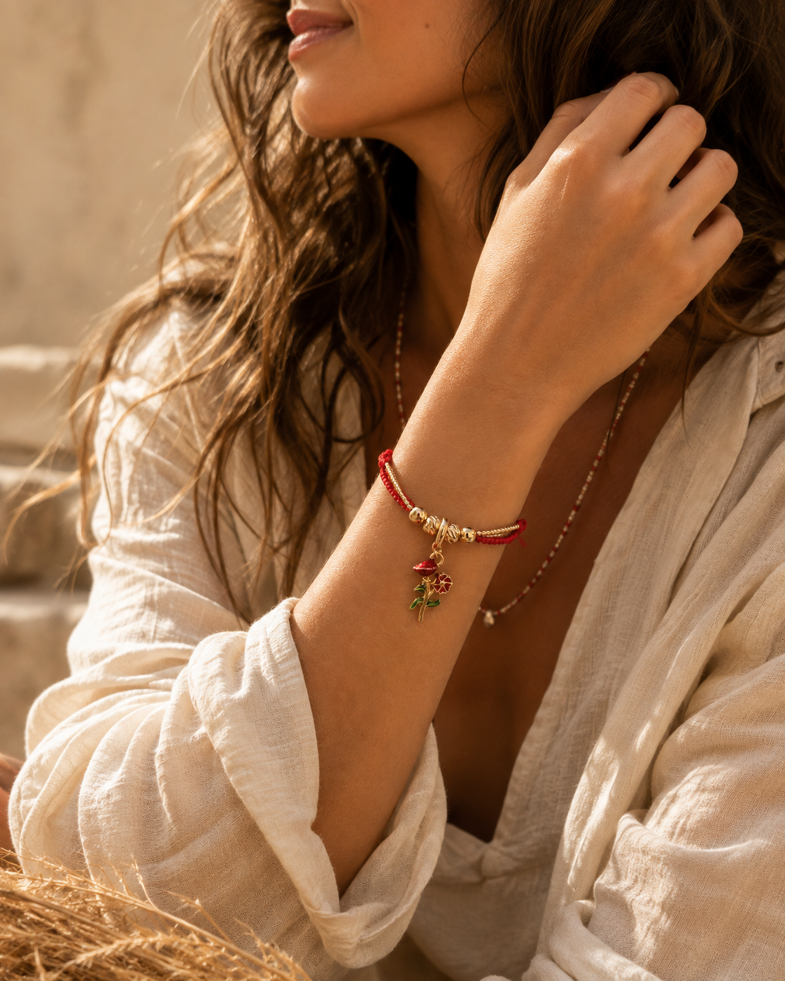 PULSERA AMANECER CON FLORES