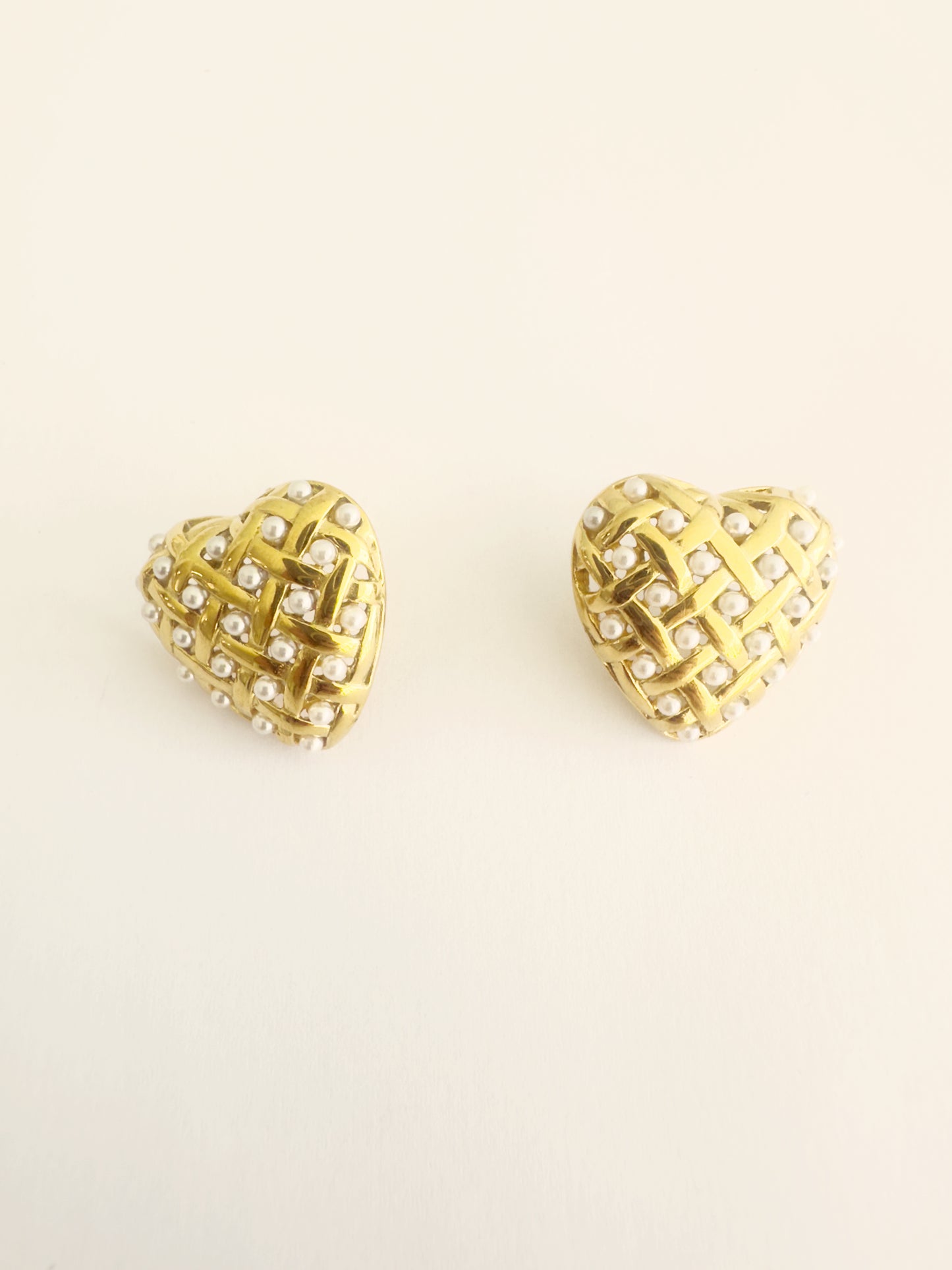 Aretes Corazón Enrejado