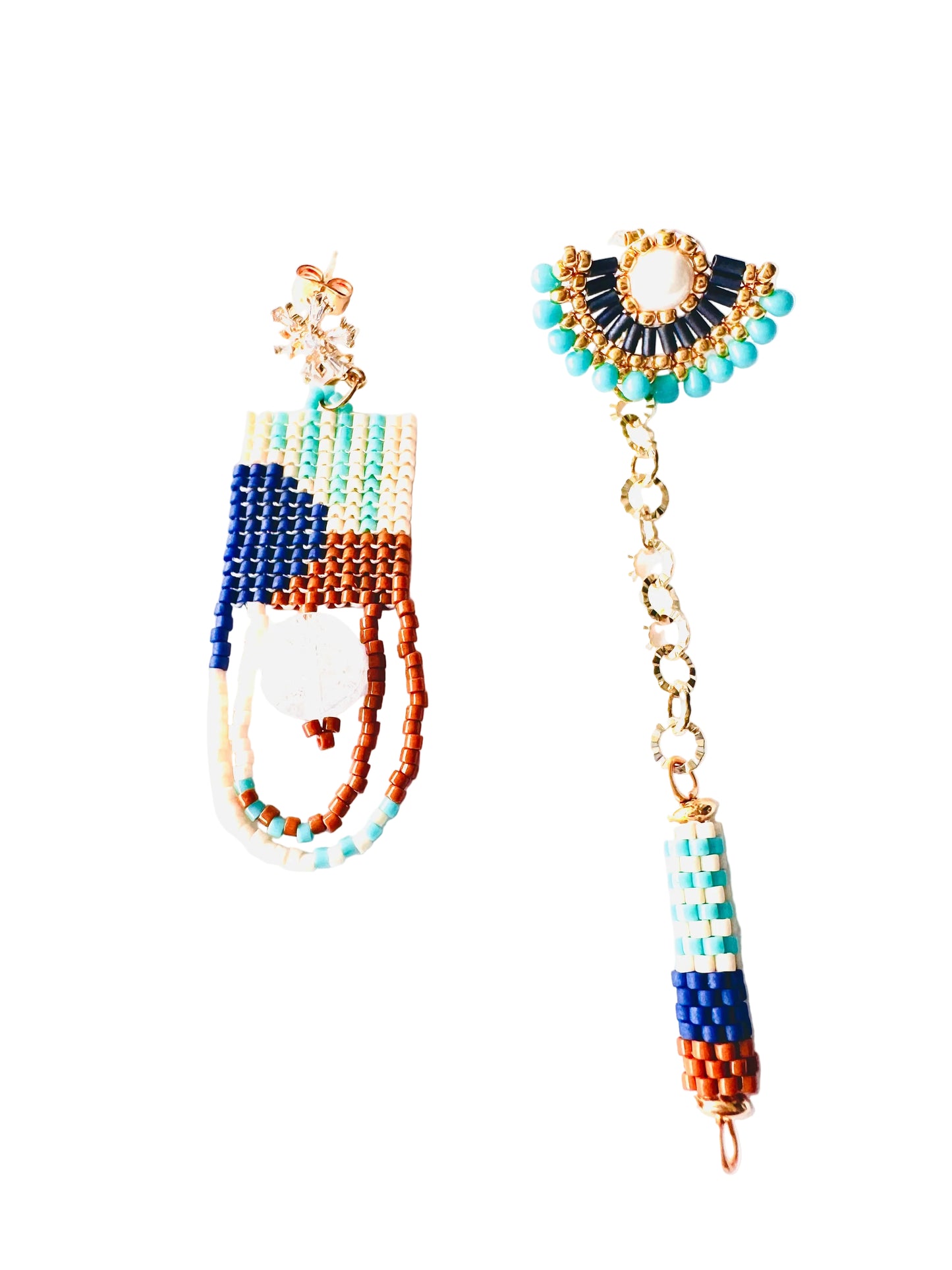 Aretes asimétricos Marina Boho