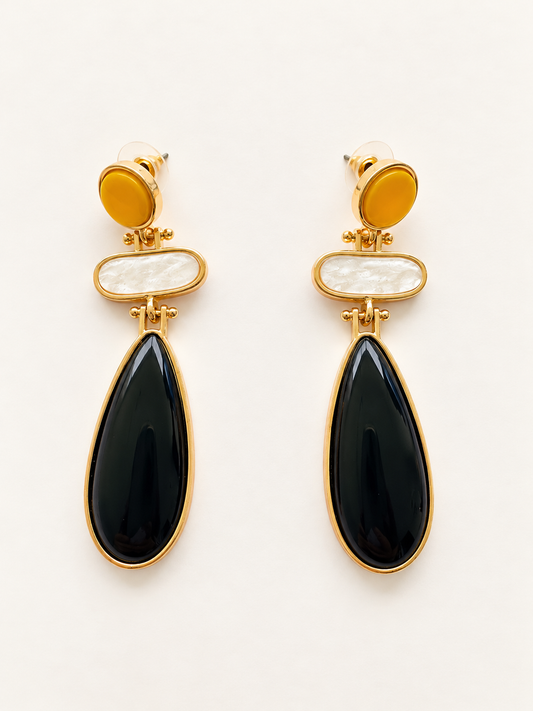 ARETES AMBAR NOCTURNO