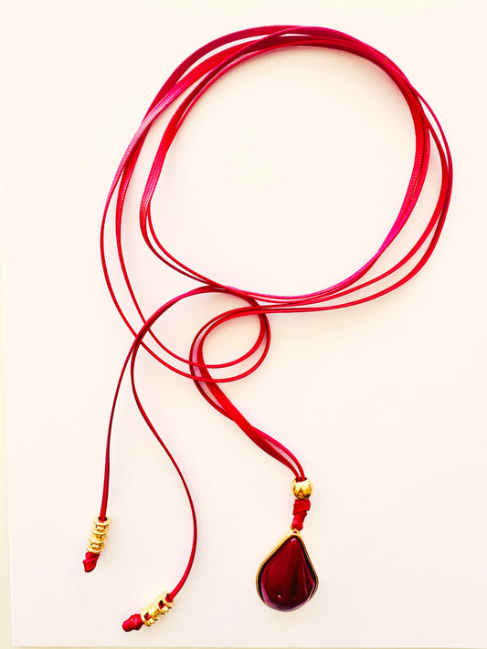 COLLAR CEREZO BOHO