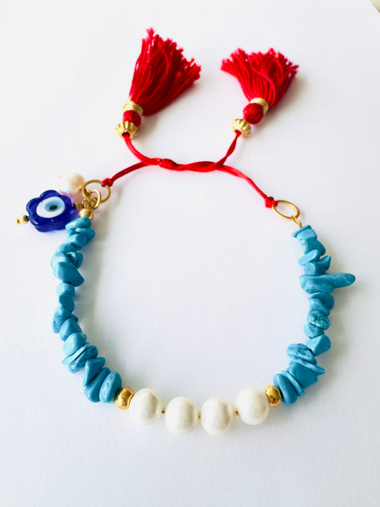 PULSERA CORAL TURQUEZA
